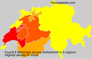 Surname Walzinger in Switzerland Surname Walzinger in Switzerland