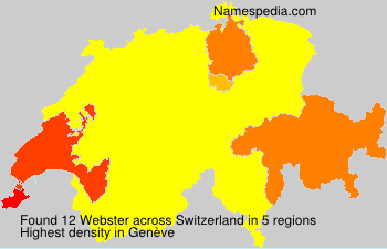 Surname Webster in Switzerland Surname Webster in Switzerland