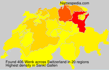 Surname Wenk in Switzerland Surname Wenk in Switzerland