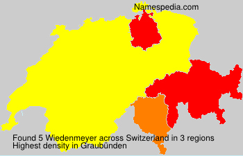 Surname Wiedenmeyer in Switzerland