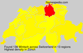 Surname Wintsch in Switzerland Surname Wintsch in Switzerland