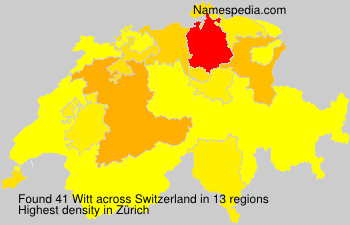 Surname Witt in Switzerland Surname Witt in Switzerland