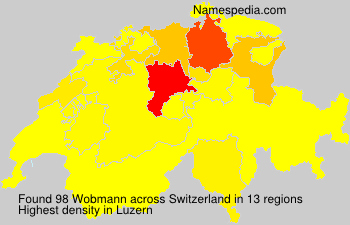 Surname Wobmann in Switzerland Surname Wobmann in Switzerland
