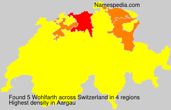 Surname Wohlfarth in Switzerland Surname Wohlfarth in Switzerland