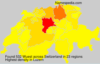 Surname Wuest in Switzerland Surname Wuest in Switzerland