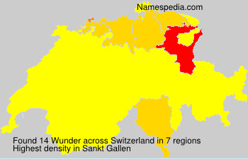 Surname Wunder in Switzerland