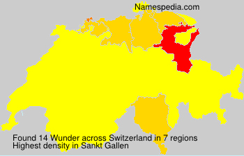 Surname Wunder in Switzerland Surname Wunder in Switzerland