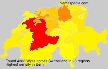 Surname Wyss in Switzerland Surname Wyss in Switzerland