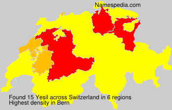 Surname Yesil in Switzerland Surname Yesil in Switzerland