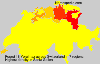 Surname Yorulmaz in Switzerland Surname Yorulmaz in Switzerland