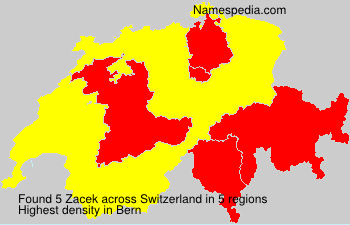 Surname Zacek in Switzerland Surname Zacek in Switzerland