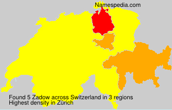 Surname Zadow in Switzerland Surname Zadow in Switzerland