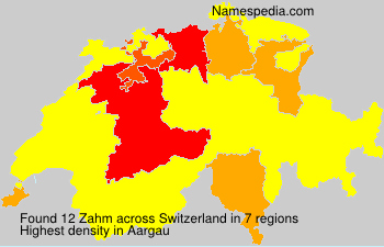 Surname Zahm in Switzerland Surname Zahm in Switzerland