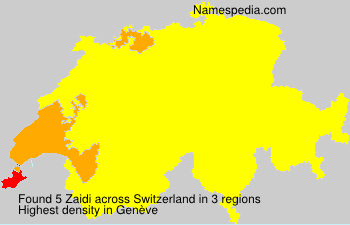 Surname Zaidi in Switzerland Surname Zaidi in Switzerland