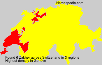 Surname Zakher in Switzerland Surname Zakher in Switzerland