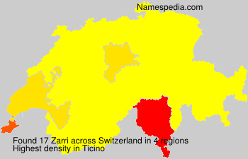 Surname Zarri in Switzerland