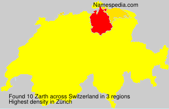 Surname Zarth in Switzerland Surname Zarth in Switzerland