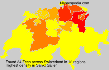 Surname Zech in Switzerland Surname Zech in Switzerland
