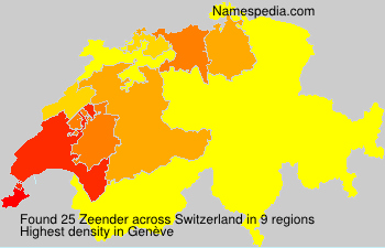 Surname Zeender in Switzerland Surname Zeender in Switzerland