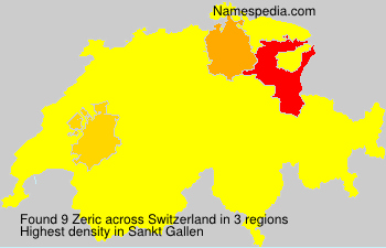 Surname Zeric in Switzerland Surname Zeric in Switzerland