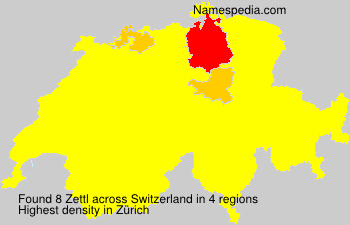 Surname Zettl in Switzerland