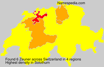Surname Zeuner in Switzerland Surname Zeuner in Switzerland