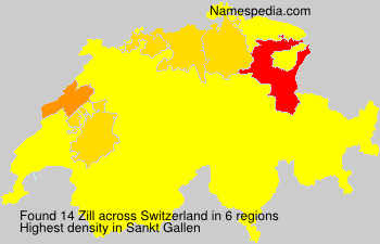 Surname Zill in Switzerland