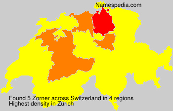 Surname Zorner in Switzerland Surname Zorner in Switzerland