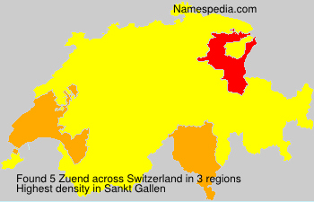 Surname Zuend in Switzerland Surname Zuend in Switzerland