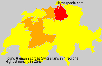 Surname gnann in Switzerland Surname gnann in Switzerland