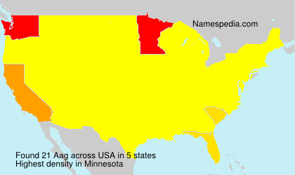 Surname Aag in USA Surname Aag in USA