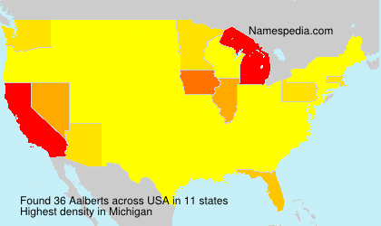 Surname Aalberts in USA Surname Aalberts in USA
