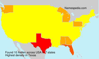 Surname Aallen in USA Surname Aallen in USA