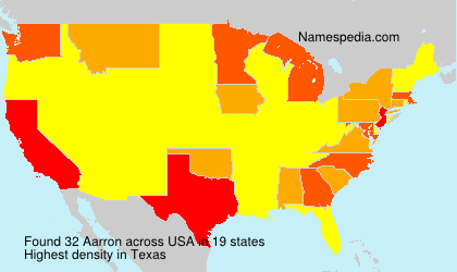 Surname Aarron in USA Surname Aarron in USA