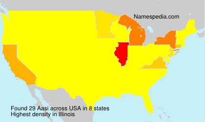 Surname Aasi in USA Surname Aasi in USA
