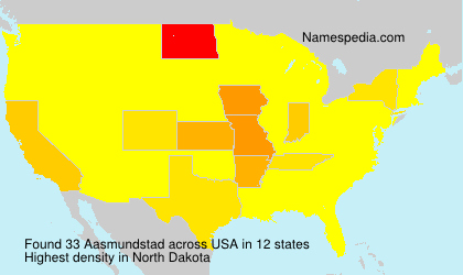 Surname Aasmundstad in USA Surname Aasmundstad in USA