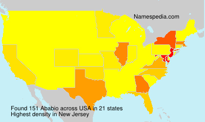 Surname Ababio in USA Surname Ababio in USA