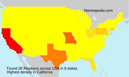 Surname Abadiano in USA Surname Abadiano in USA