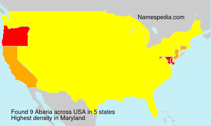 Surname Abaria in USA Surname Abaria in USA