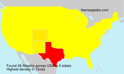Surname Abastta in USA