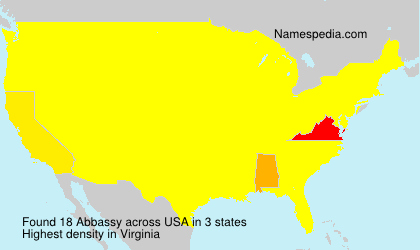 Surname Abbassy in USA Surname Abbassy in USA