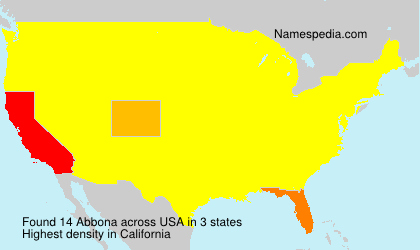 Surname Abbona in USA Surname Abbona in USA