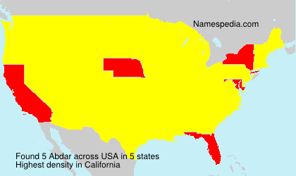 Surname Abdar in USA Surname Abdar in USA