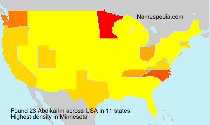 Surname Abdikarim in USA Surname Abdikarim in USA