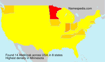 Surname Abdirizak in USA Surname Abdirizak in USA