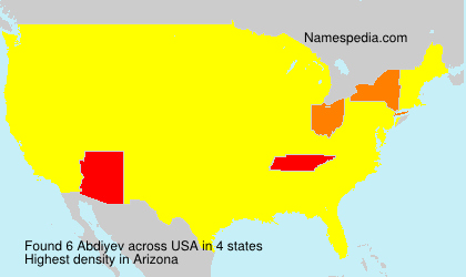 Surname Abdiyev in USA Surname Abdiyev in USA