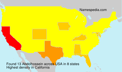 Surname Abdolhossein in USA Surname Abdolhossein in USA