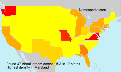 Surname Abdulkareem in USA Surname Abdulkareem in USA