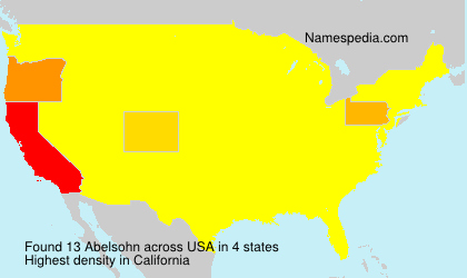 Surname Abelsohn in USA Surname Abelsohn in USA