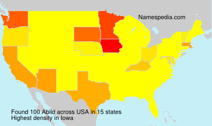 Surname Abild in USA Surname Abild in USA